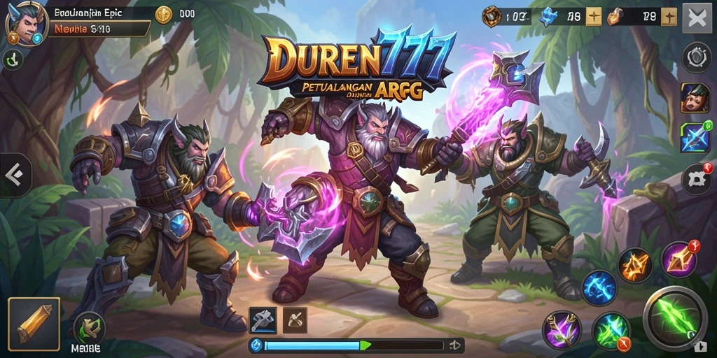 Screenshot menampilkan pertempuran epik di DUREN777 dengan grafis yang memukau.