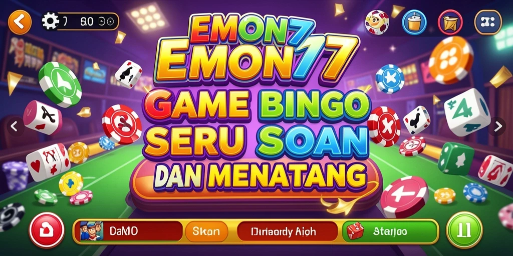 Screenshot utama EMON77 menampilkan suasana seru permainan Bingo.