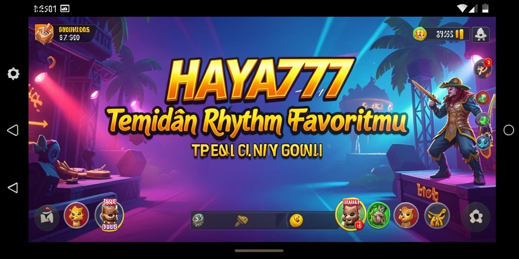 Tampilan gameplay HAYA777 yang menarik dengan beragam lagu dan tantangan.