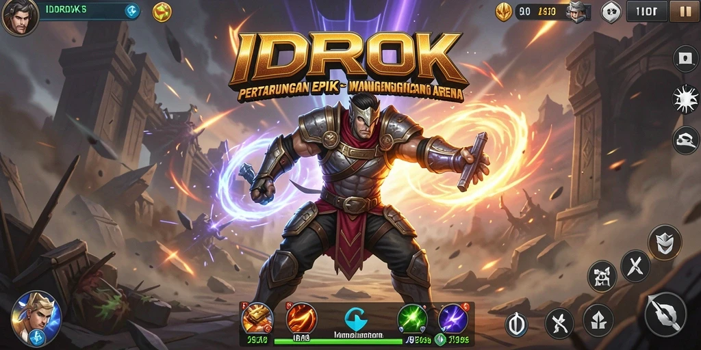 Tangkapan layar IDROK menunjukkan aksi pertarungan yang intens antara karakter.
