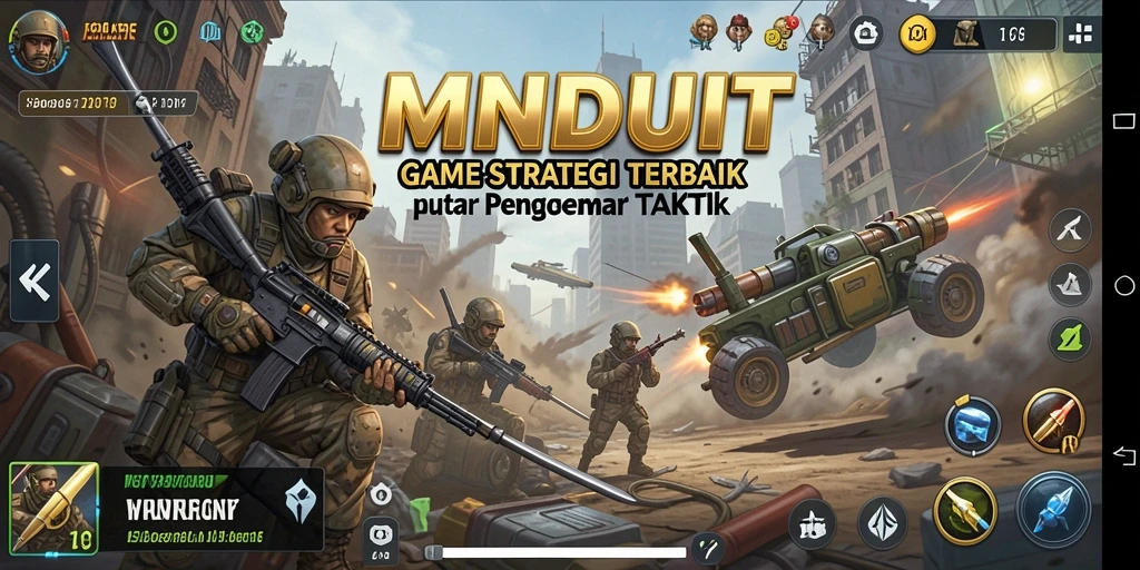 Tampilan gameplay yang intens dan strategis dalam MNDUIT.