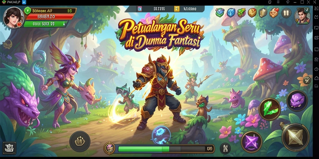 Tampilan gameplay PAKARJP dengan petualangan seru.
