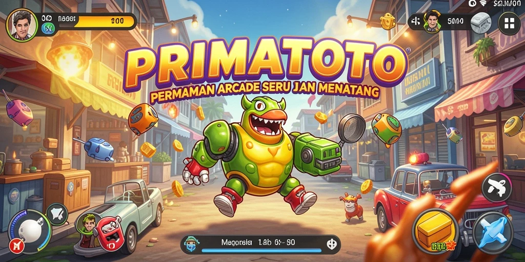 Tangkapan layar gameplay PRIMATOTO menampilkan aksi dan tantangan seru di permainan Arcade.