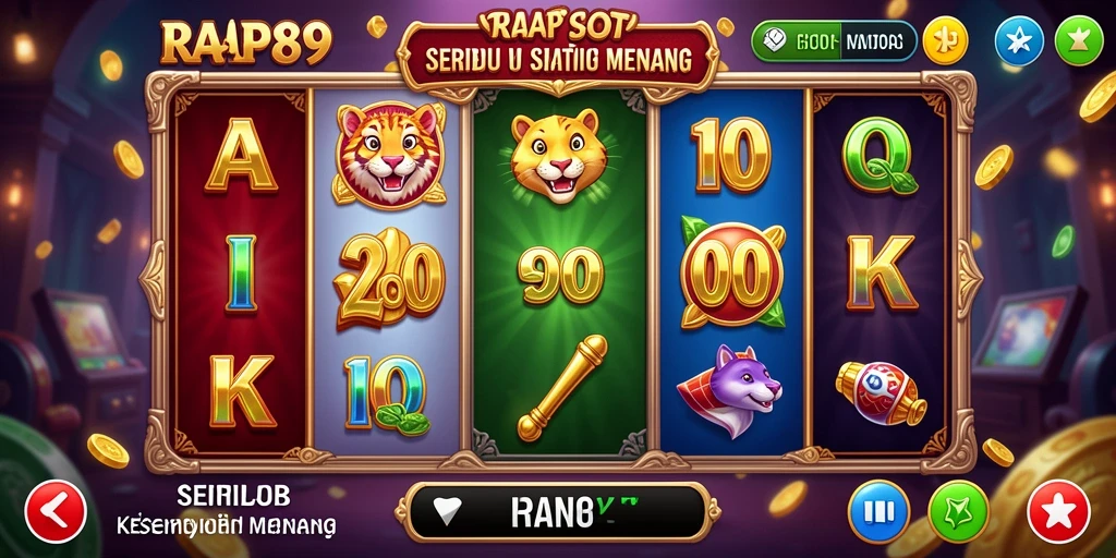 Screenshot gameplay RAP89 menampilkan serunya permainan Slot.