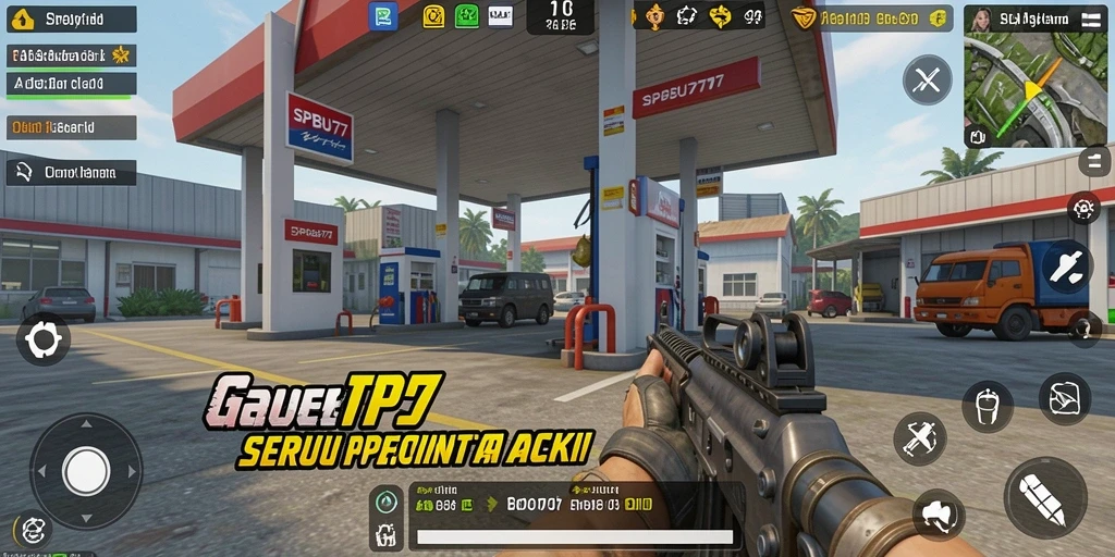 Tampilan gameplay seru SPBU77 dengan aksi menarik.